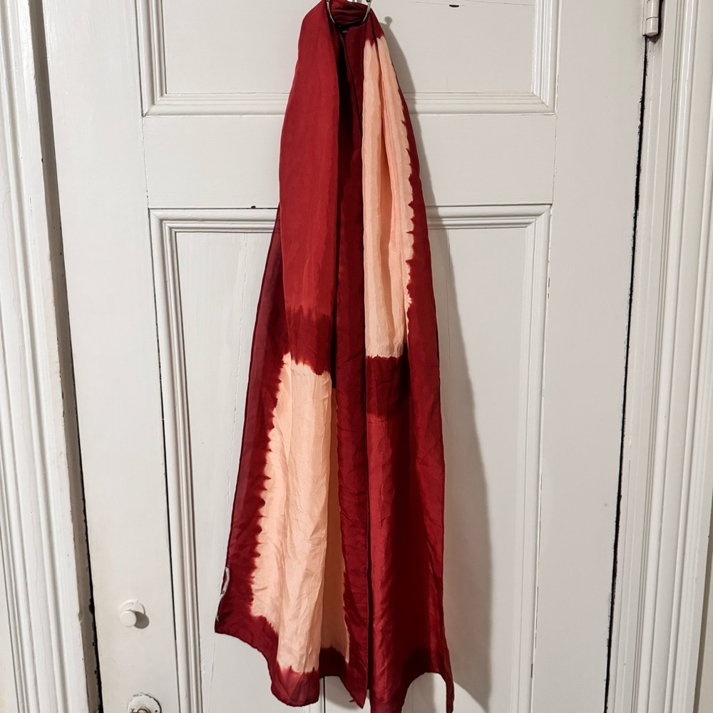 Eileen Fisher Silk Shibori Road Oblong Scarf. Excellent condition